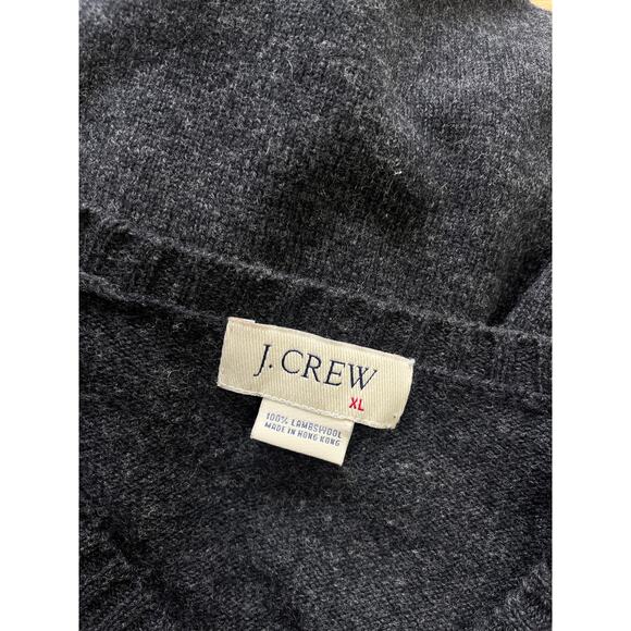 Vintage J.Crew 100% Lambswool Knit V-Neck Argyle Sweater Size XL - Picture 6 of 6